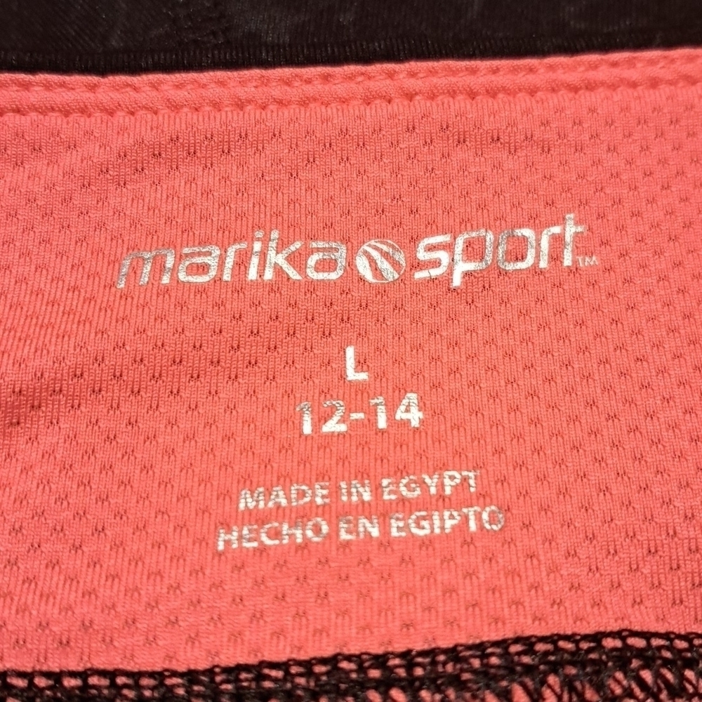 NWT MARIKA SPORT large (12-14) active capri leggings with floral pattern, $42.00 - Picture 4 of 6